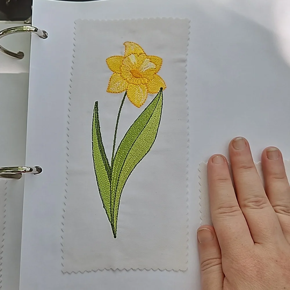 Handmade machine embroidery flowers patch - Picture 1 of 1